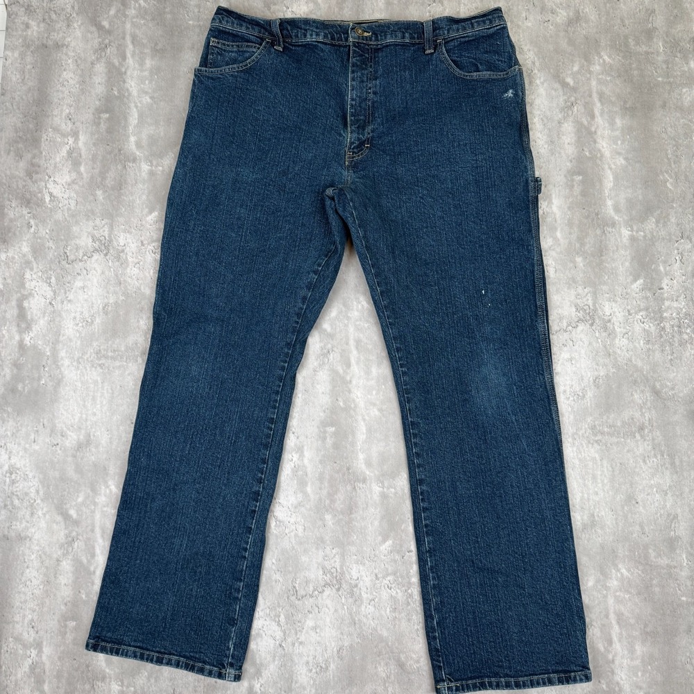 Dickies Work Pants Men's 38x32 Blue Denim Work Dungaree Carpenter Regular Fit